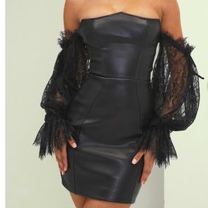 Mistress Rocks ‘Vision’ Strapless Balloon Sleeve Dress